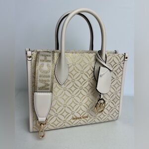 Michael Kors Cream and Gold Women's Bag (Small)